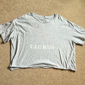 Aerie gray zodiac Taurus t shirt